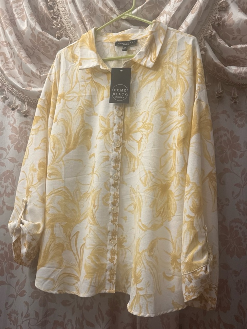 Como Black Women’s Button Down Size: 3X